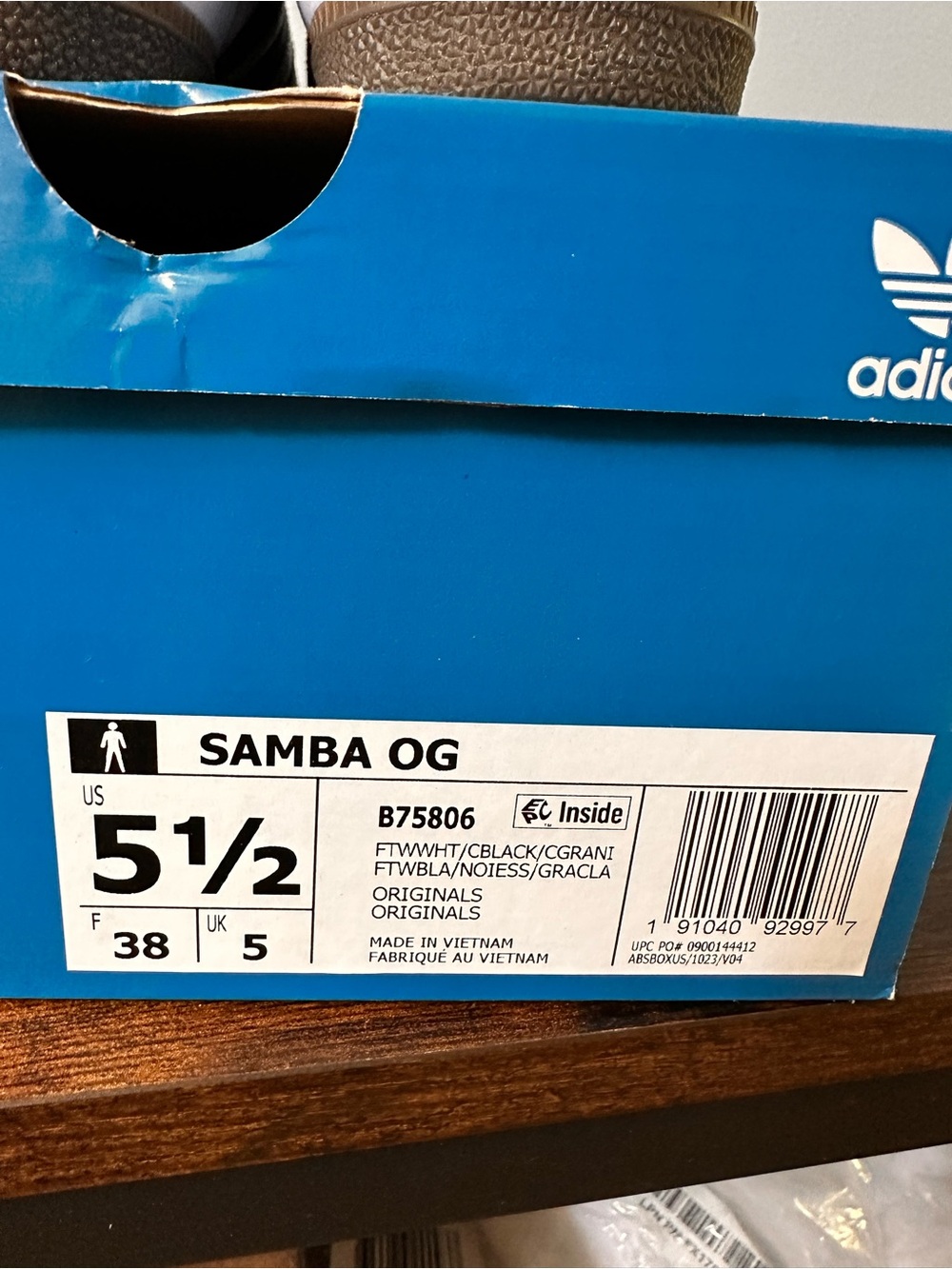 adidas Samba OG Sneakers in White/Black - Picture 4 of 11